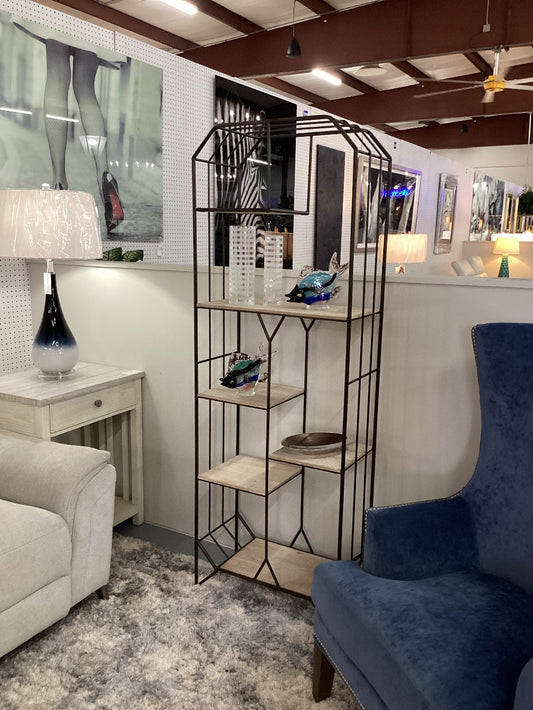 Metal/Wood Bookshelf|4512