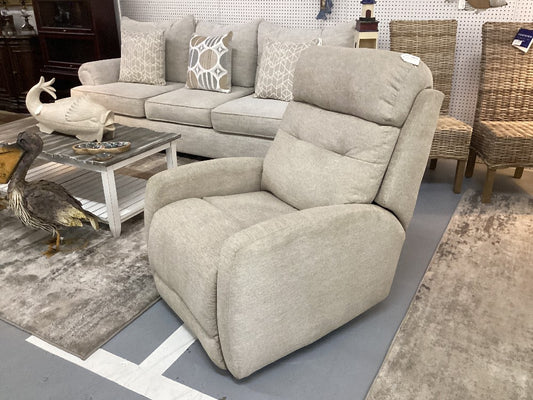 Beige Fabric electric recliner|4517