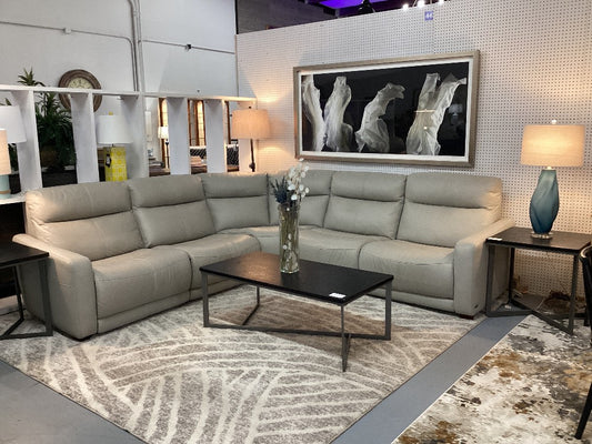 Cindy Crawford Leather electric reclining sectional|4600