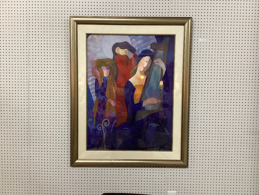 Lady with harp artwork|4763