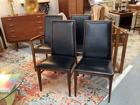 4 MCM Dillingham walnut dining chairs|4893