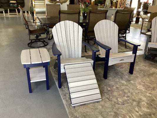 Tru180 Polywood Adirondack w Slideout Ottoman Set|4899
