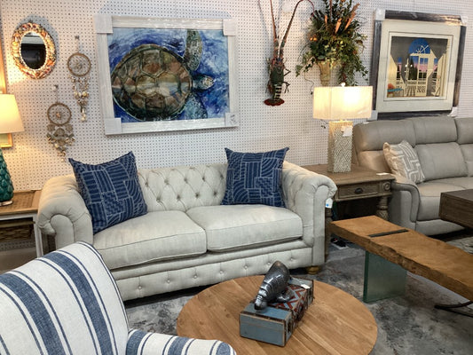 Cream Linen Sofa|4925