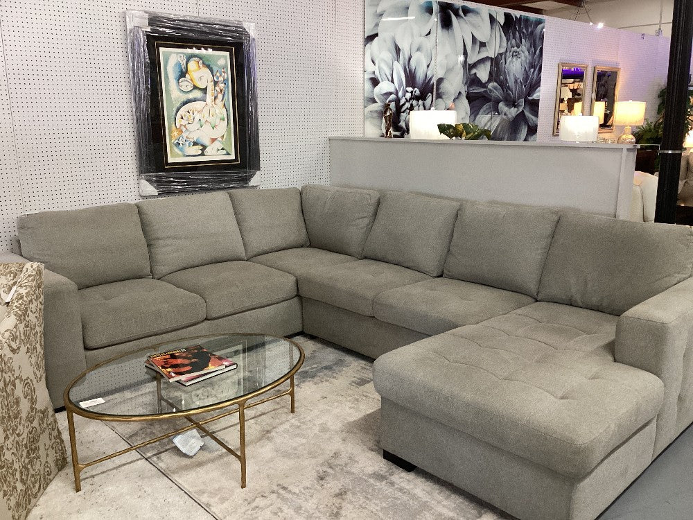 Grey Sectional w/ Storage and Trundle Bed|4930