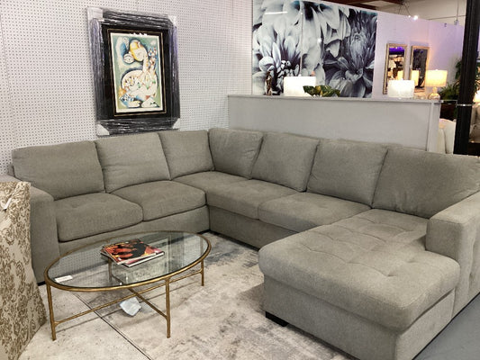 Grey Sectional w/ Storage and Trundle Bed|4930