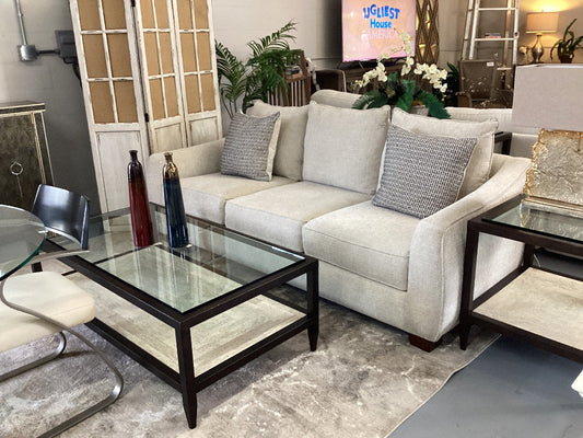 Glass top and marble coffee table|4979