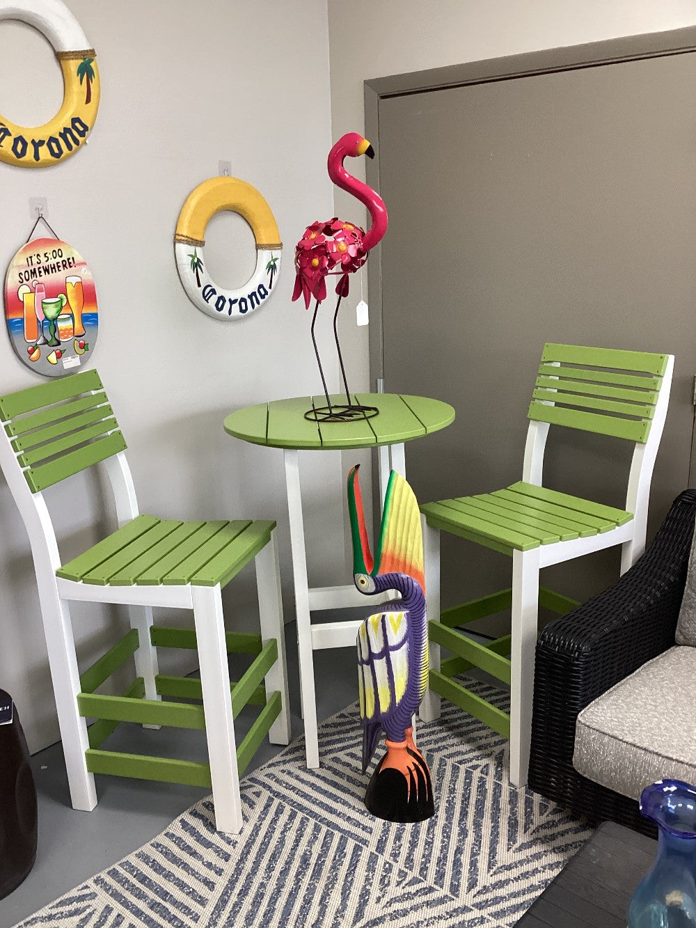 Phoenix Outdoor Polywood Contemporary 3pc Bar Dinette|5006