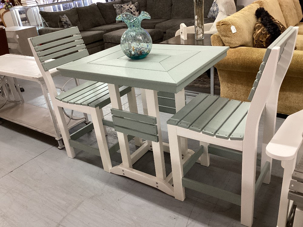 Phoenix Outdoor Polywood SQ Miltered Table  3pc Set|5009
