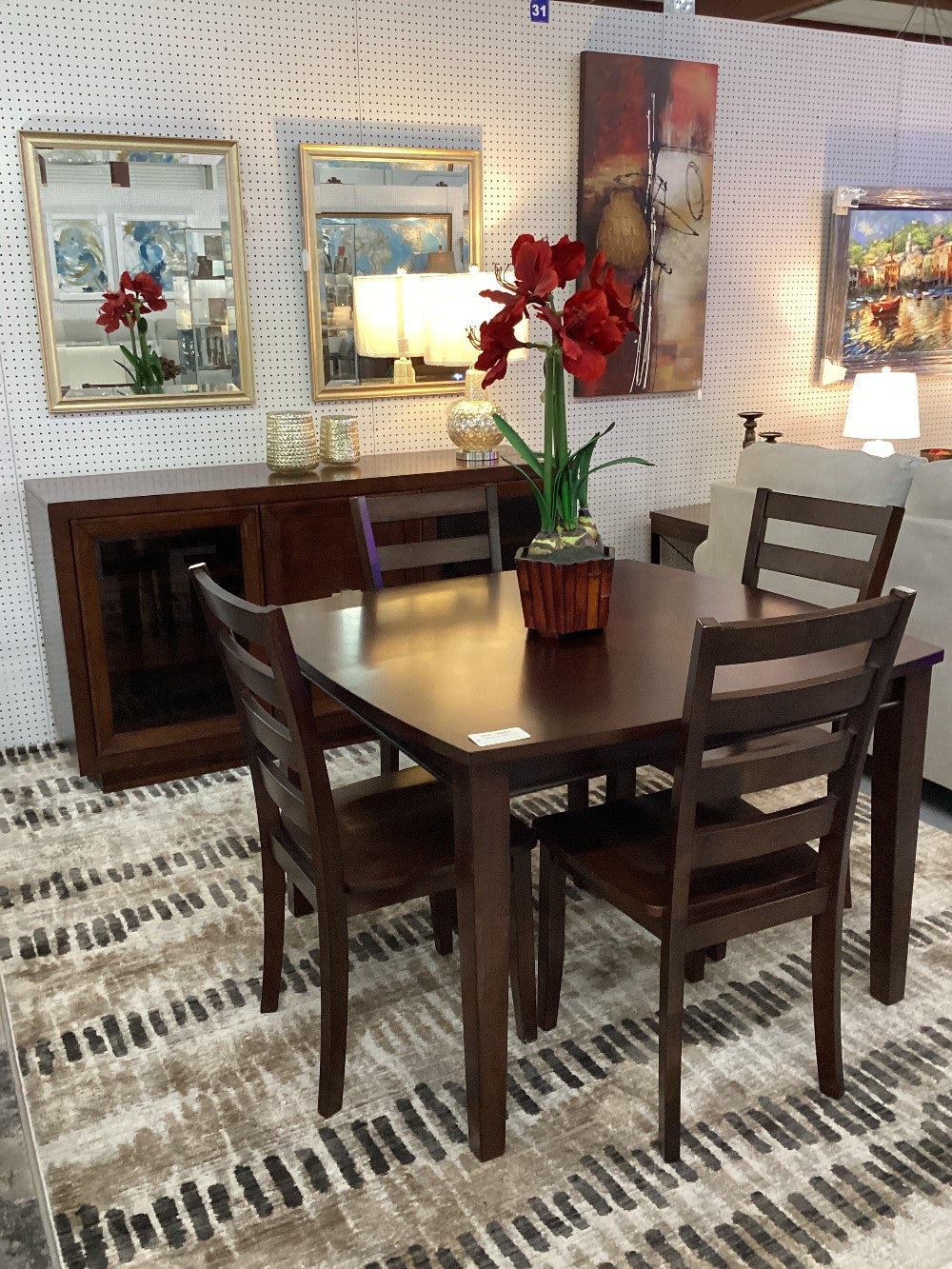 Dining table with 4 chairs|5042