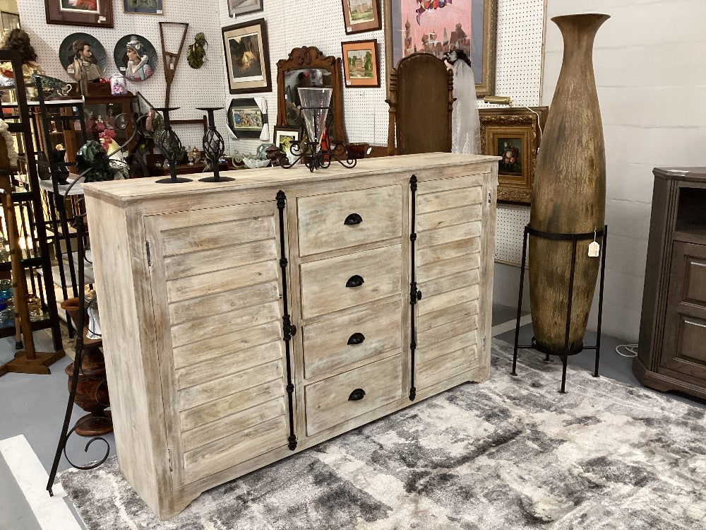 Whitewash 2 Door 4 Drawer Cabinet|5083