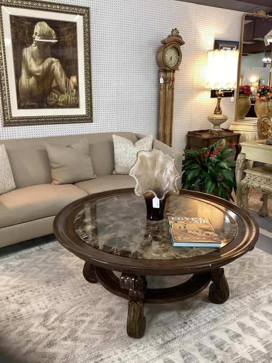 Marge Carson granite top coffee table|5103
