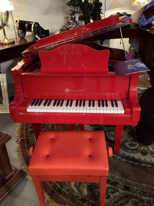 Srhoenhut red mini grand piano|5123