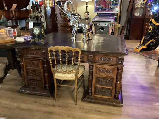 Mid 19th Century Chestnut French  Partners Desk|5127