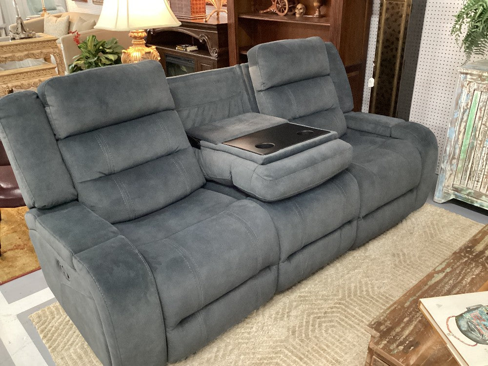 Fabric manual reclining sofa with cup holder|5137