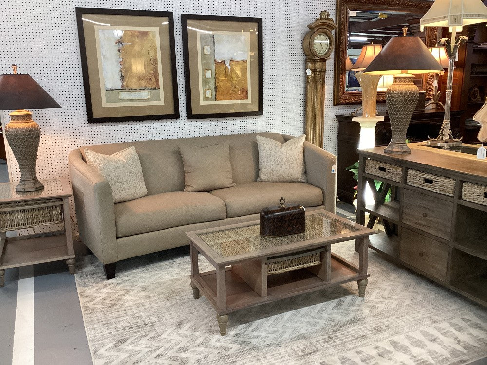 Wood and Ratan coffee table|5151
