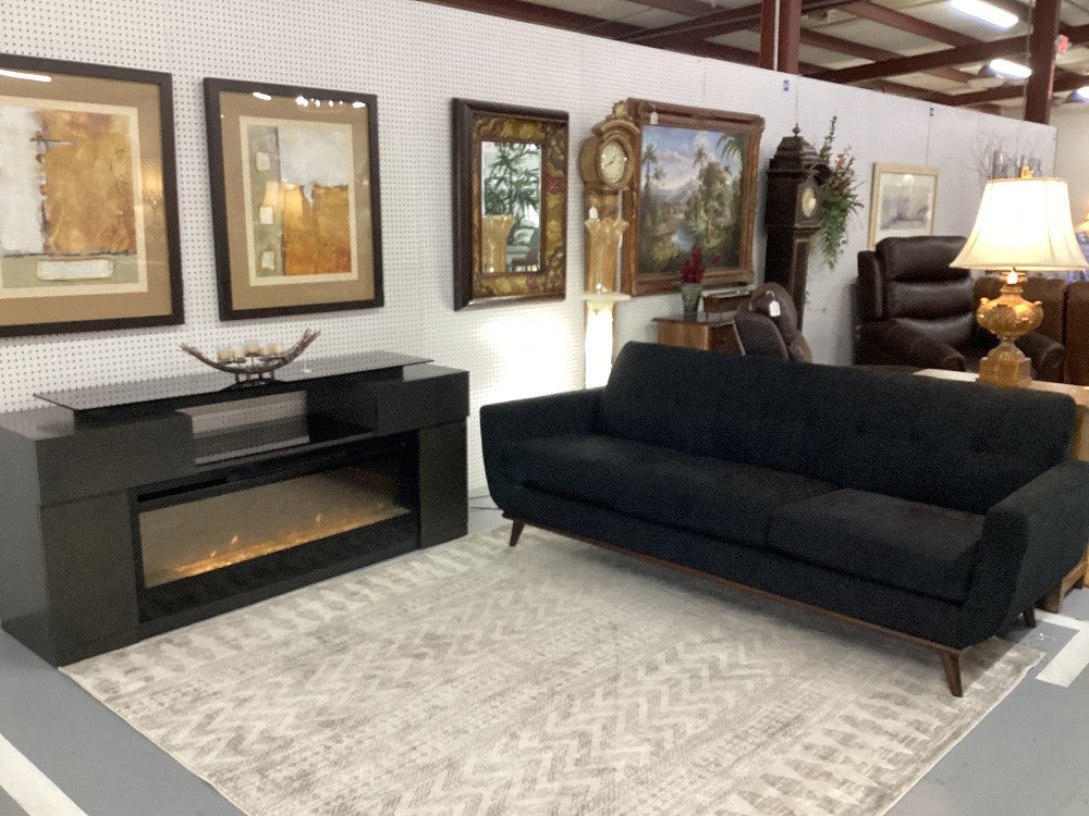 Black Fabric Sofa|5266