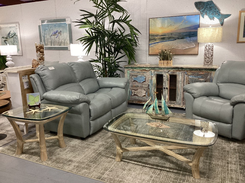 Ratan coffee and end table set|5276