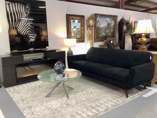 Black Fabric Sofa|5287