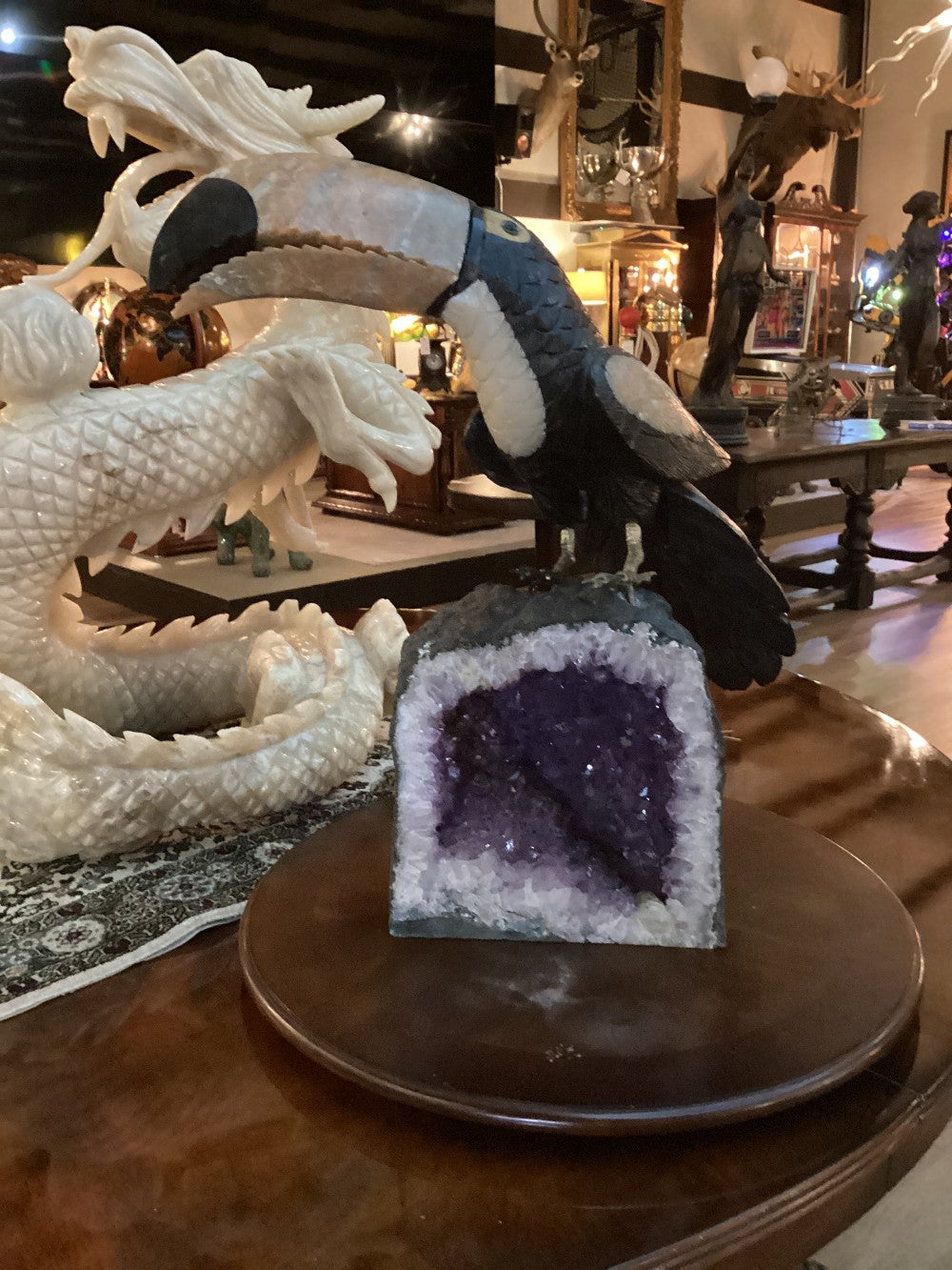 Geode and marble parrot|5295