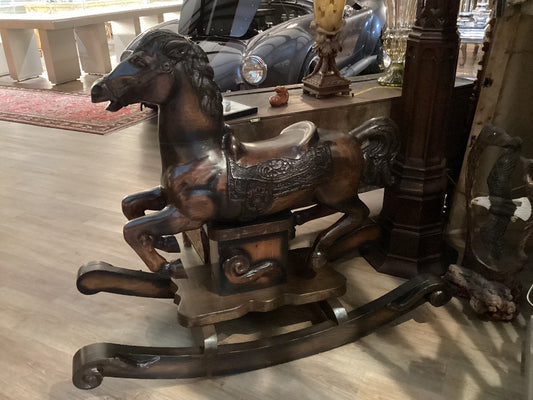 Vintage wooden rocking horse|5308
