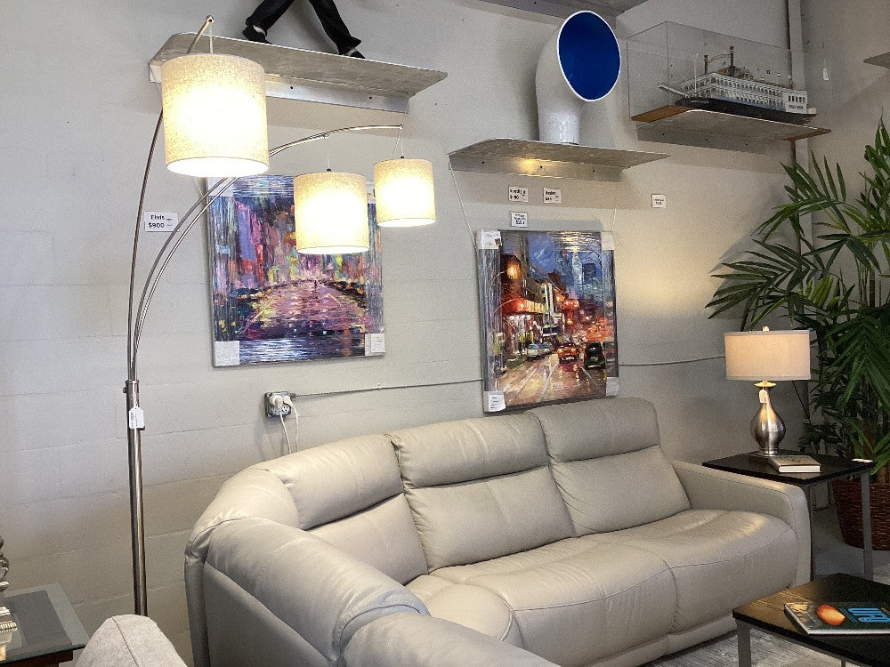 3 light hanging floor lamp|5326
