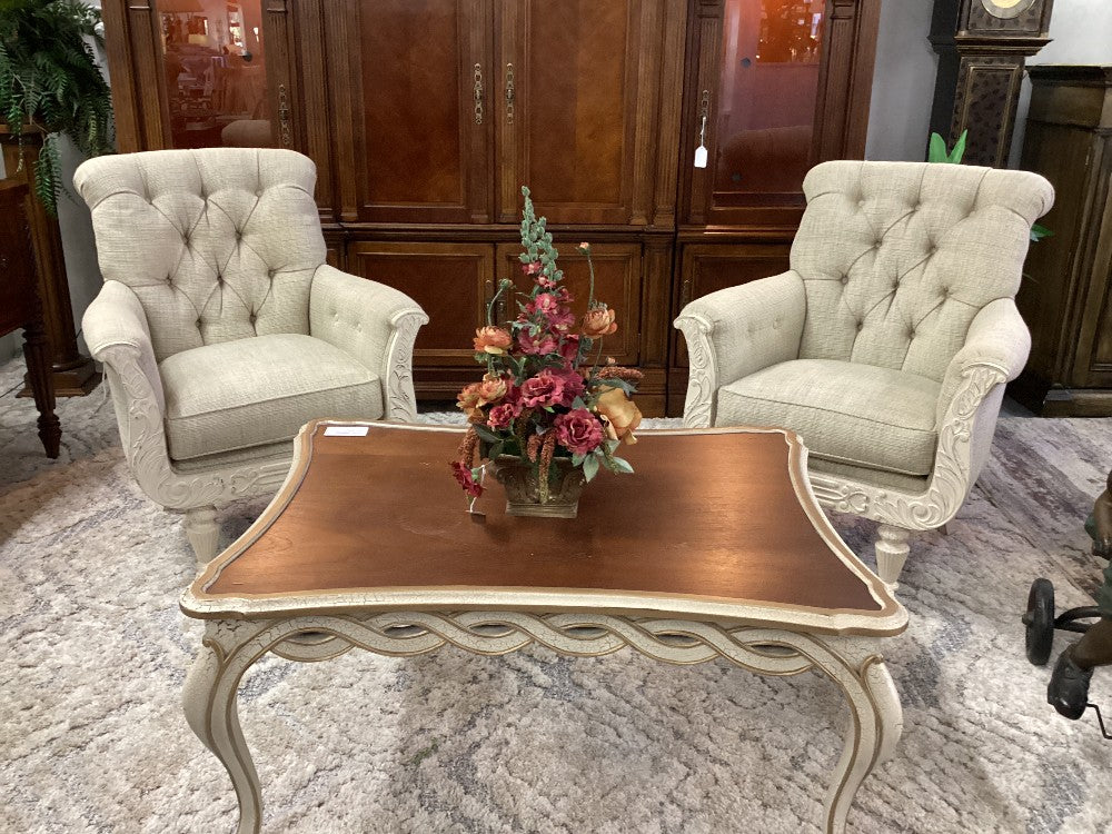 Pair of rolling accent chairs|5332