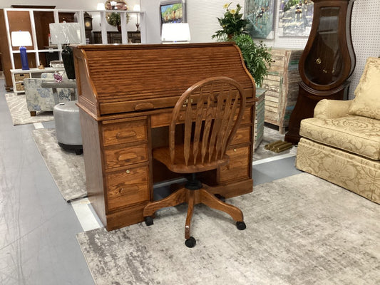 Winners only roll top desk and chair|5334