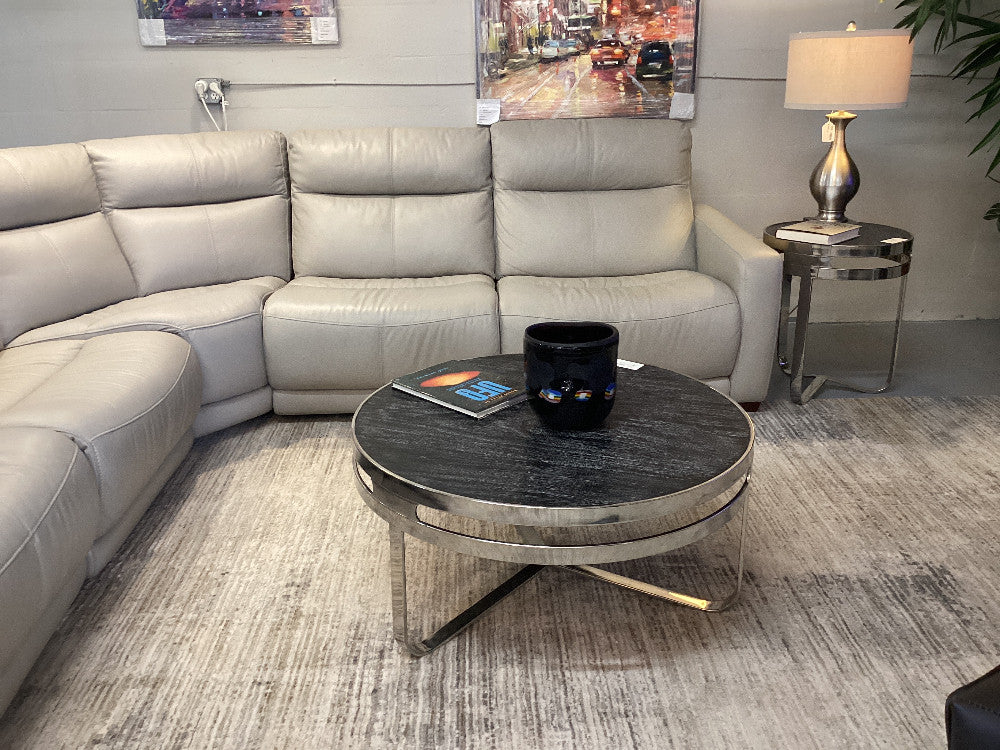 Capri wood top chrome coffee table|5355