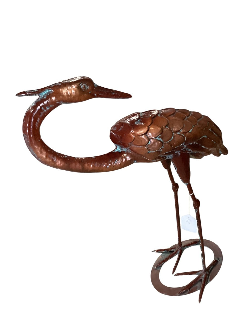 Pair of Metal cranes copper patina  finish|3016