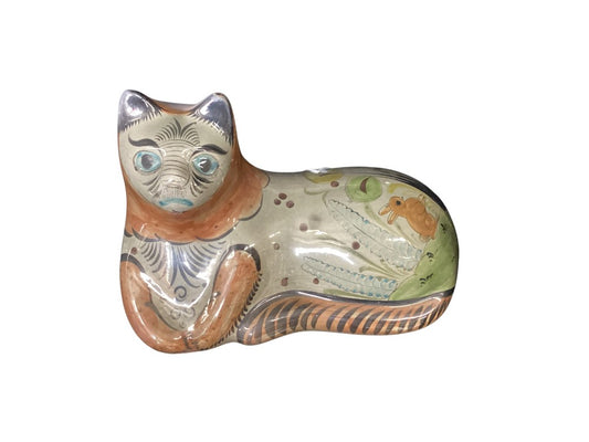 Vintage Tonala pottery cat folk art|2772