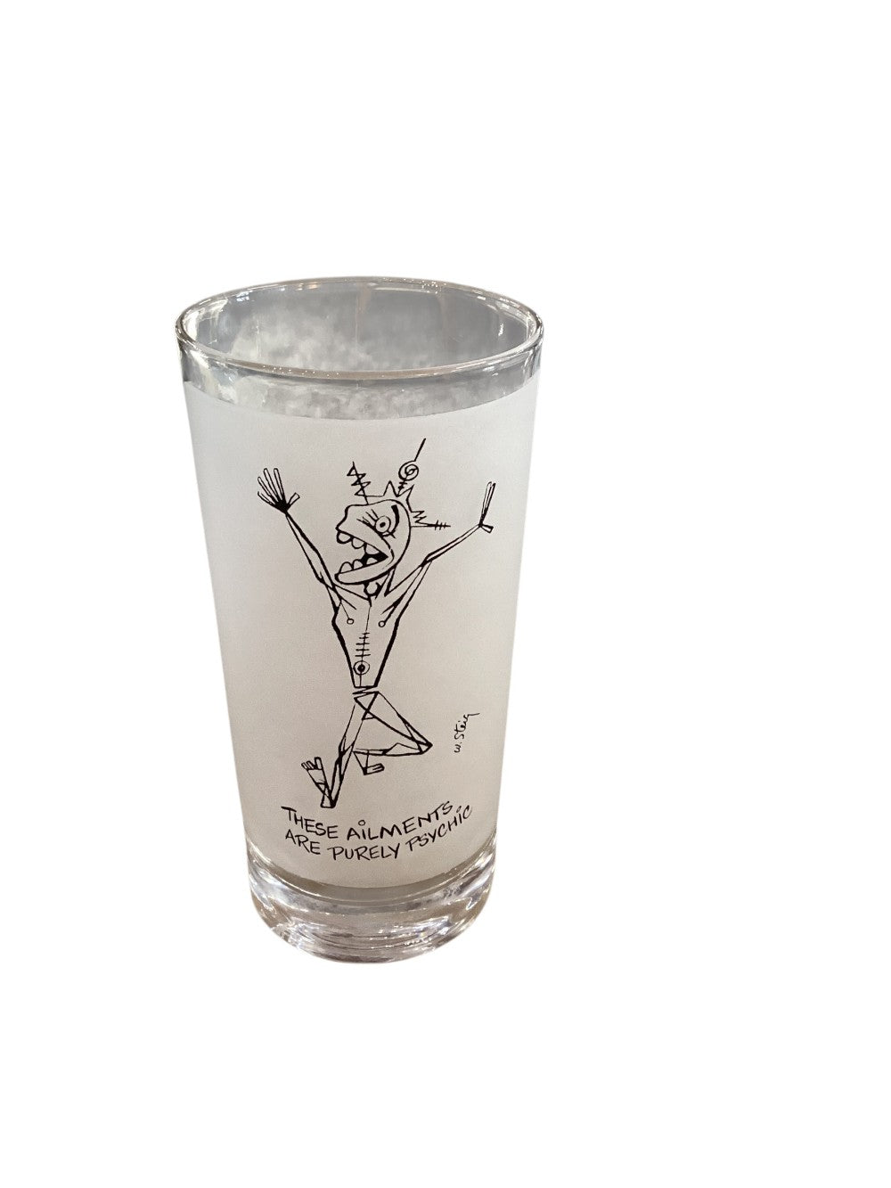 W Steig Mid Century Frosted High Ball Set of 6 Glasses|3005