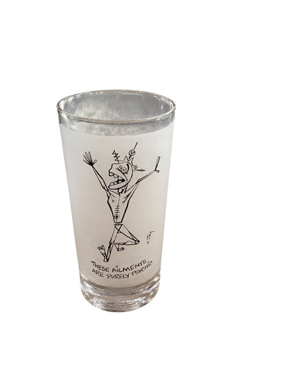 W Steig Mid Century Frosted High Ball Set of 6 Glasses|3005