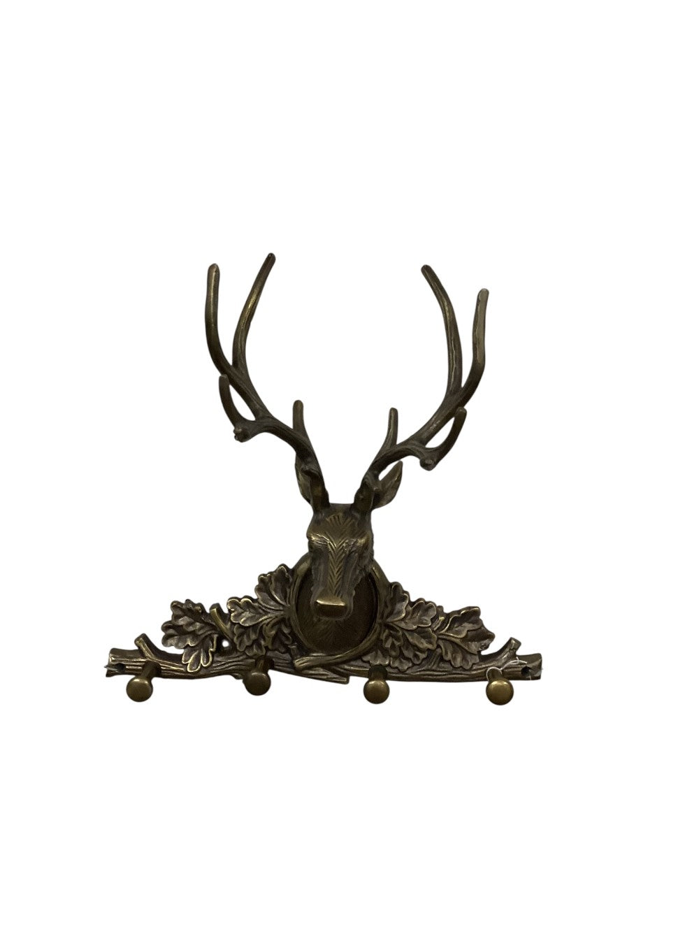 Deer head w/ leaves 4 hooks|3010