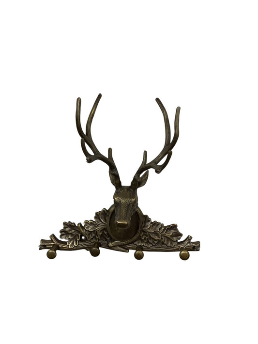 Deer head w/ leaves 4 hooks|3010