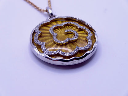 Victor Mayer Round Artemis Pendant - 18k White & Yellow Gold