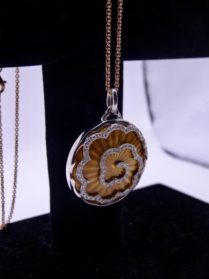 Victor Mayer Round Artemis Pendant - 18k White & Yellow Gold