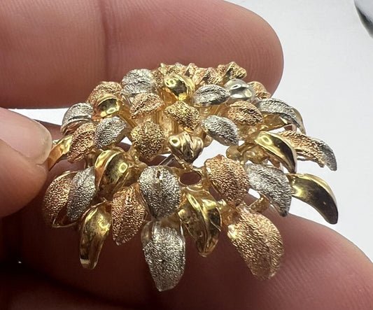 Tri-color Gold Brooch