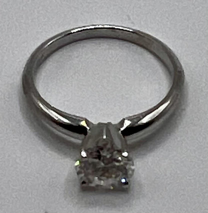 Diamond Solitaire Ring - 14kt White Gold