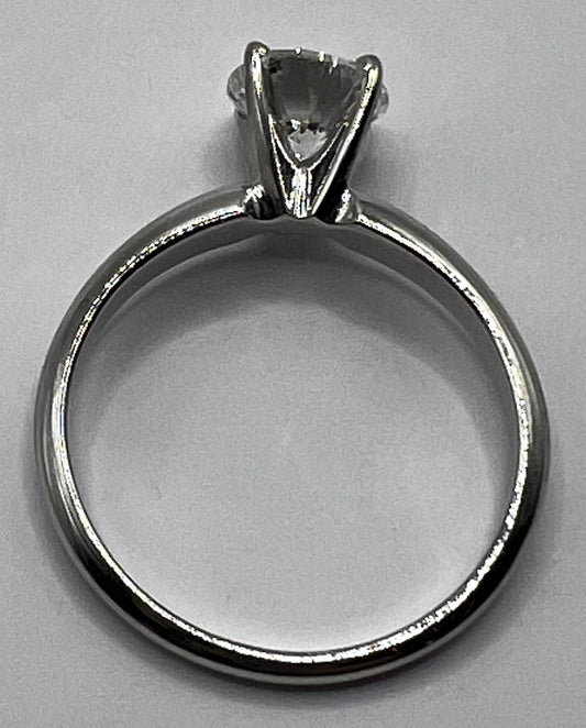 Diamond Solitaire Ring - 14kt White Gold