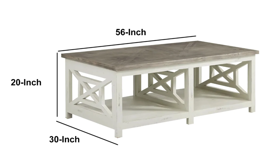 Solid Wood Farmhouse Coffee Table