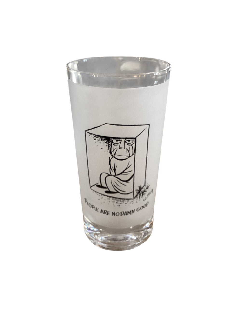 W Steig Mid Century Frosted High Ball Set of 6 Glasses|3003