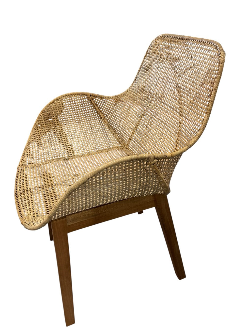 Pair Woven Natural Rattan Chairs|3056