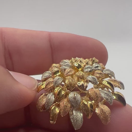 Tri-color Gold Brooch