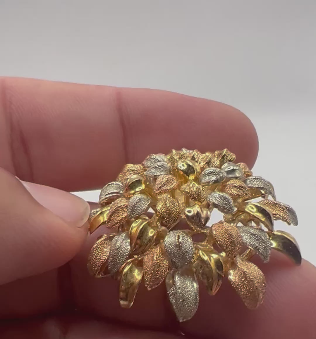 Tri-color Gold Brooch