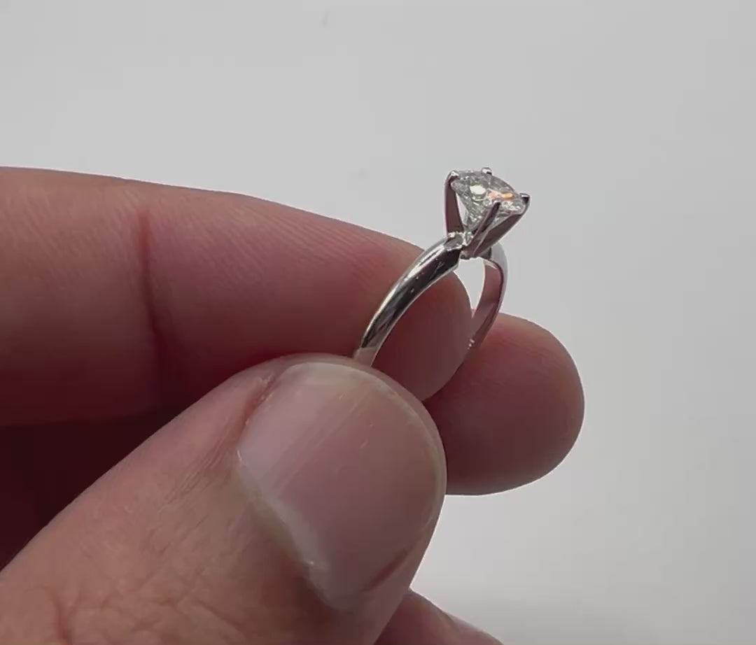 Diamond Solitaire Ring - 14kt White Gold