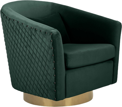 Green Velvet Barrel Chair