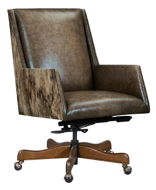 Hooker Rives Cow Hide Executive Swivel Tilt Chair